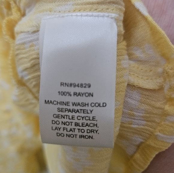 NWT Planet Gold Plus Women's Size 3X Luna Yellow Tie Back Top - Picture 4 of 6